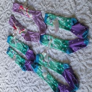 4 pairs Justice unicorn socks